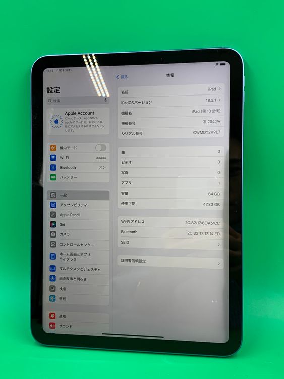  iPad 10 Wi-Fi 64GB ֥롼 95%