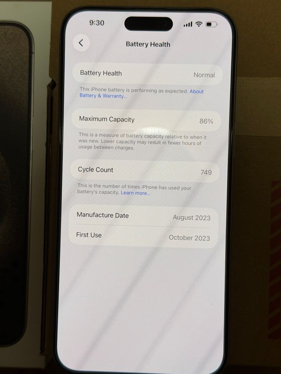 iPhone 15 pro max 256gb (86%)