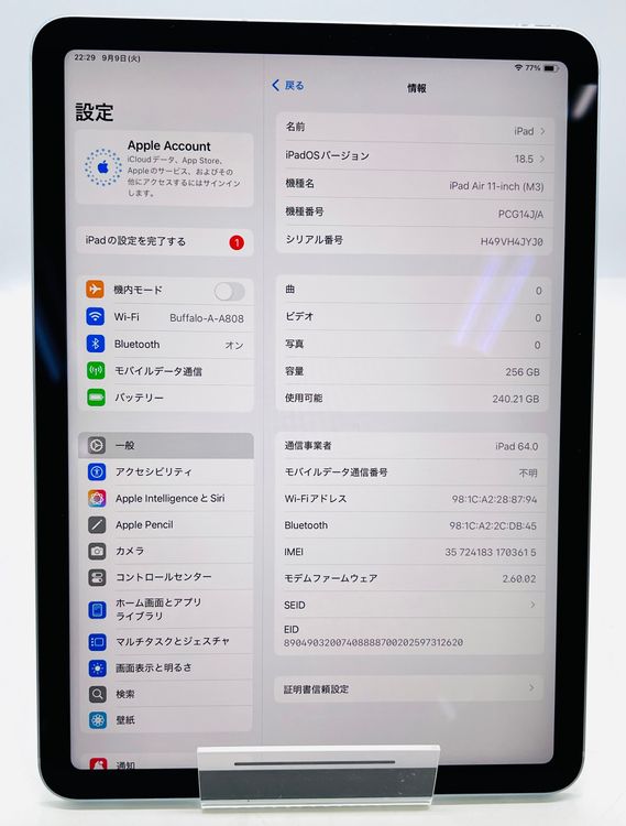 ڤۤܿʡiPad Air 11 (M3) Wi-Fi  Cellular 256G