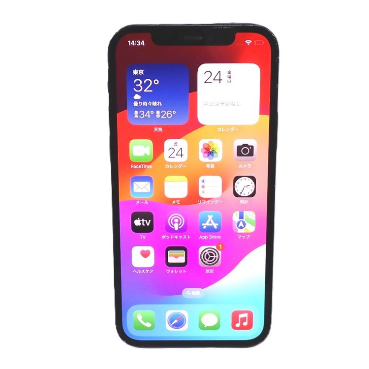 �ڼ��ߤʤߡ�NA141 SB iPhone12 64GB �֥�å� BT����77�� ���