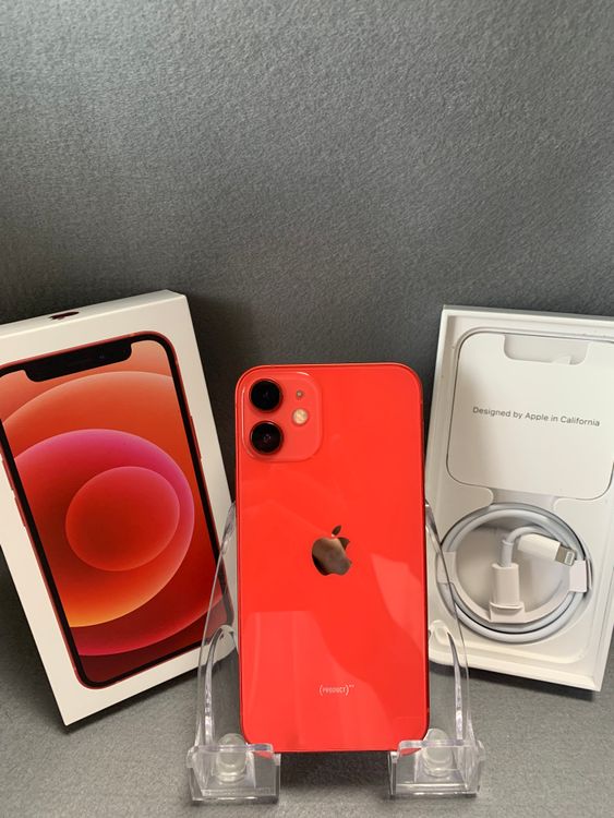 美品 国内版 SIMフリー iPhone12 mini 128GB レッド色