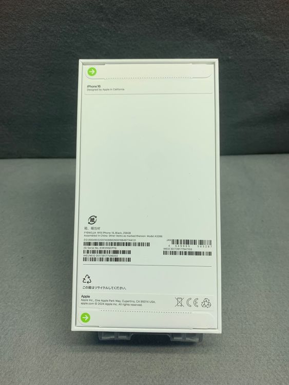 ����̤���� Apple���ȥ��� SIM�ե꡼ iPhone16 256GB �֥�å���