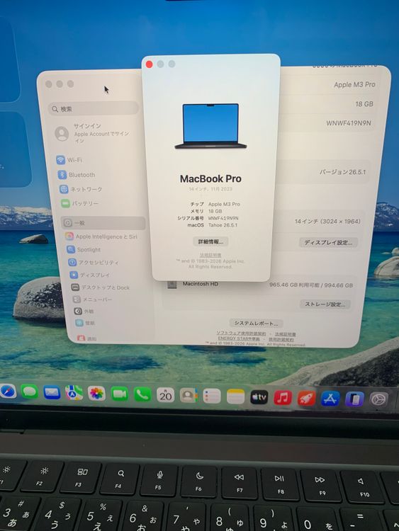 MacBook pro 14�������M3 pro 2023 18GB/1TB