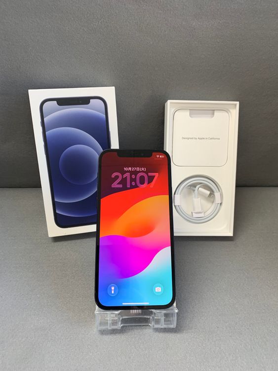 ���� Apple���ȥ��� SIM�ե꡼ iPhone12 128GB �֥�å���