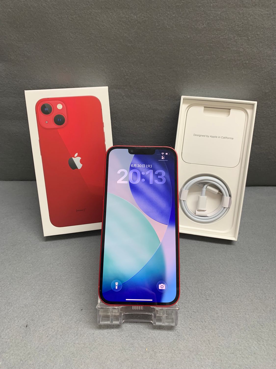 美品 SIMフリー iPhone13 128GB レッド ムスビー｜美品 国内版 SIMフリー iPhone13 128GB レッド色【iPhone13
