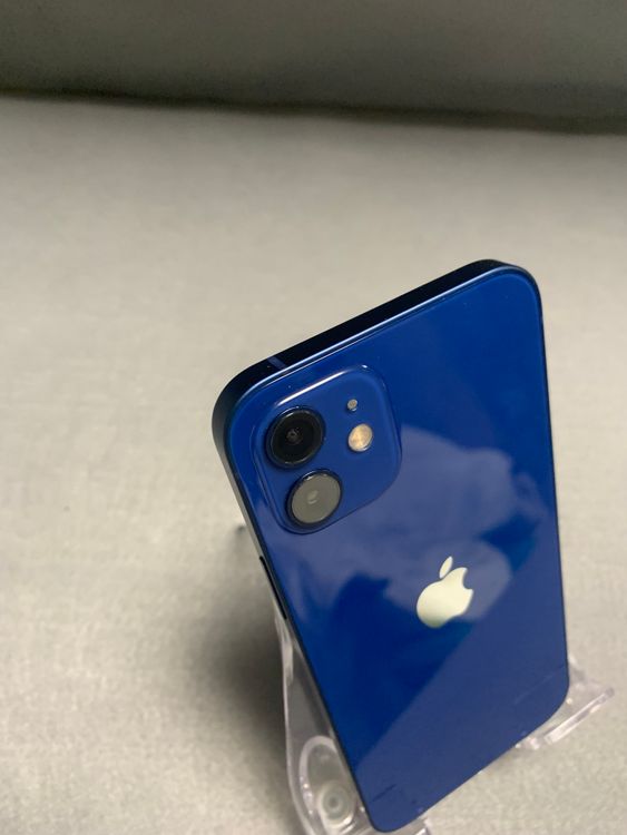 美品 アップルストア版 SIMフリー iPhone12 64GB ブルー色