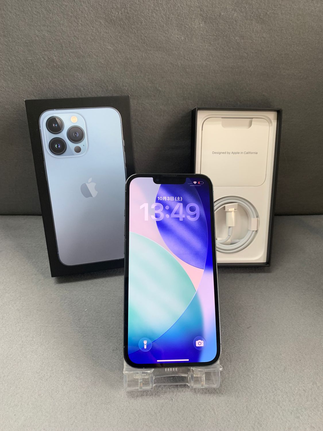 ムスビー｜超美品 国内版 SIMフリー iPhone13 Pro 1TB シェラブルー色