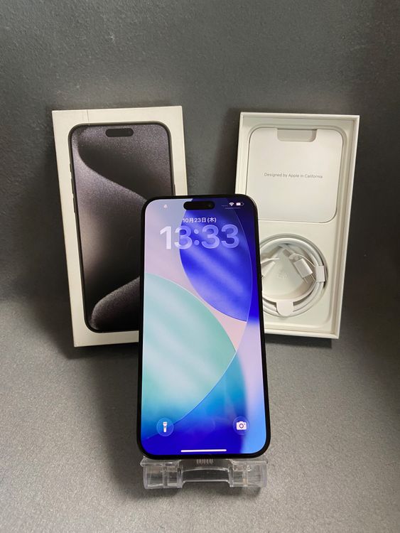 美品 国内版 SIMフリー iPhone15 Pro Max 512GB ブラックチタニウム色