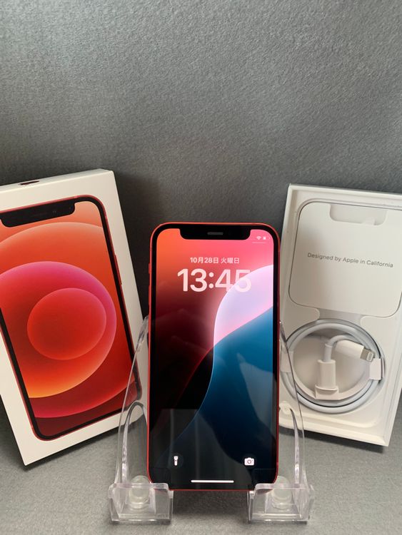 美品 国内版 SIMフリー iPhone12 mini 128GB レッド色