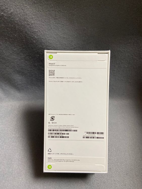 ����̤���� Apple���ȥ��� SIM�ե꡼ iPhone 17 256GB �֥�å���