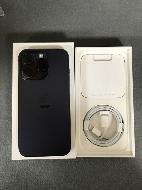 超美品 Appleストア版 SIMフリー iPhone14  Pro  256GB ディープパープル