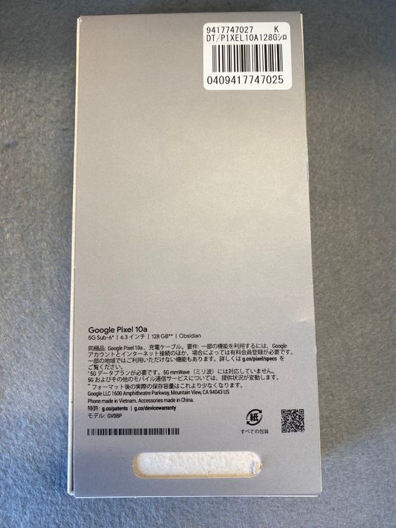 ����̤���ѡ� ������ ��SIM�ե꡼ Google Pixel 10a 128GB