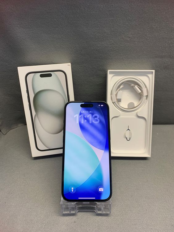 ���ʡ������ǡ�SIM�ե꡼��iPhone15 128GB �֥�å���