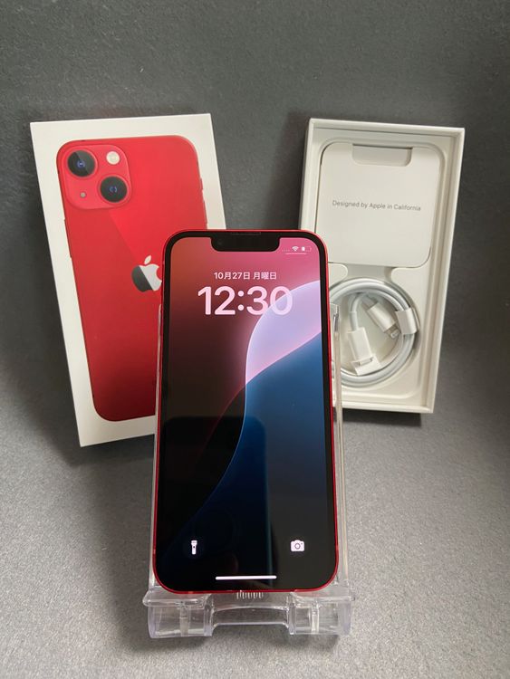 美品 国内版 SIMフリー iPhone13 mini 128GB レッド色