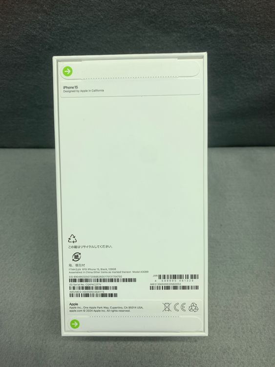 ����̤���� Apple���ȥ��� SIM�ե꡼ iPhone15 128GB �֥�å���