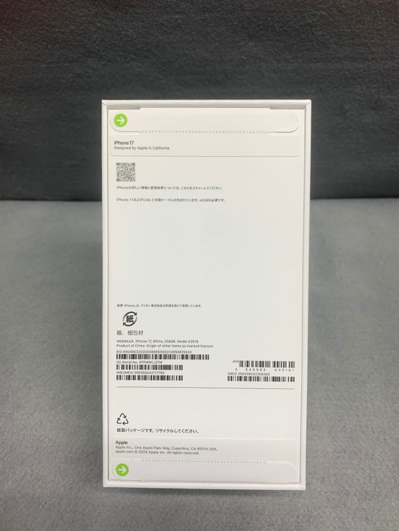 ����̤���� Apple���ȥ��� SIM�ե꡼ iPhone17 256GB �ۥ磻�ȿ�