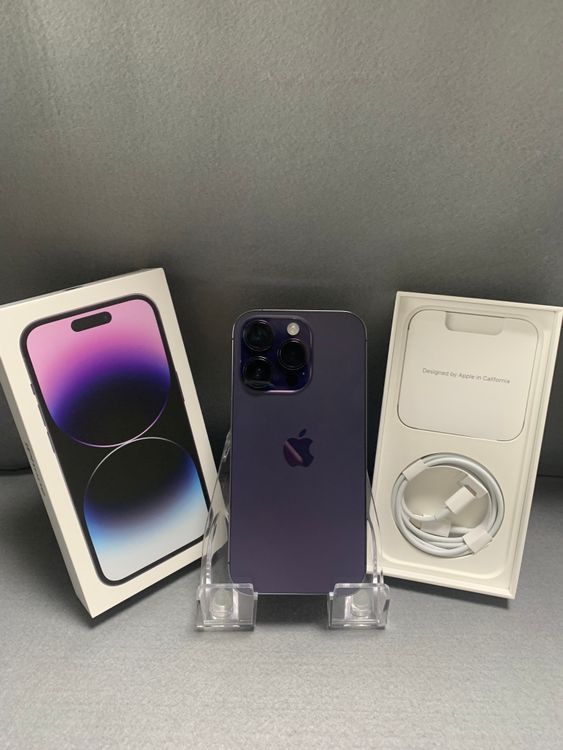 超美品 国内版 SIMフリー iPhone14 Pro 256GB ディープパープル色