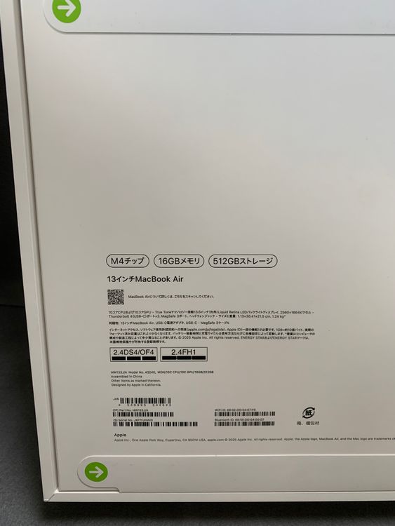 ̤ MacBook Air 13 M4 512GB ߥåɥʥȿ