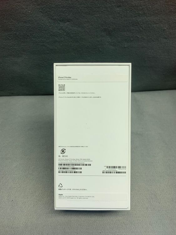 ����̤������ Apple���ȥ��� SIM�ե꡼ iPhone17 Pro Max 2TB ����С���