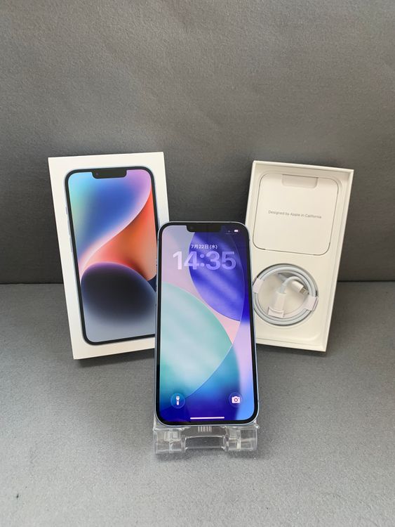 ���� Apple���ȥ��� SIM�ե꡼ iPhone14 128GB �֥롼��