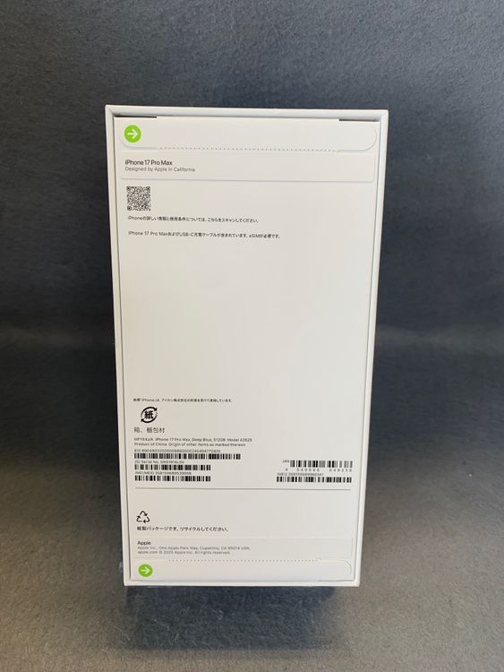 ����̤���� Apple���ȥ��ǡ�SIM�ե꡼ iPhone17ProMax��512GB