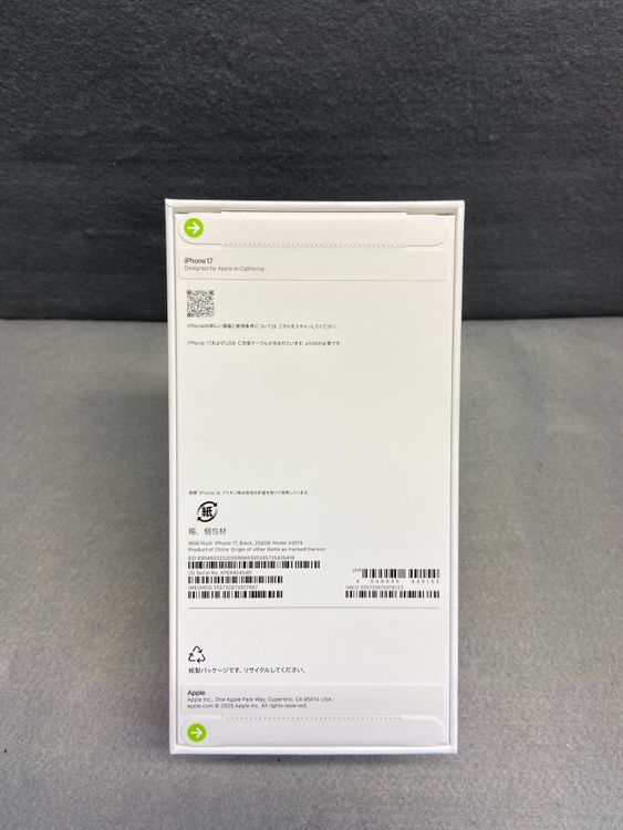 ����̤���� Apple���ȥ��� SIM�ե꡼ iPhone17 256GB �֥�å���
