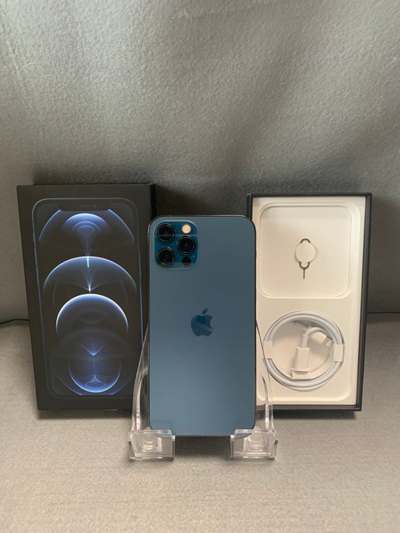 美品 国内版 SIMフリー iPhone12 Pro 128GB パシフィックブルー色