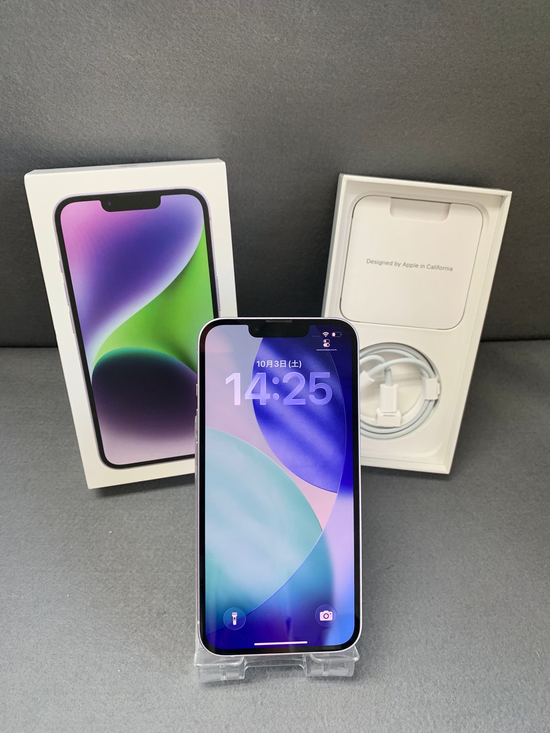 ムスビー｜超美品 国内版 SIMフリー iPhone14 128GB パープル色