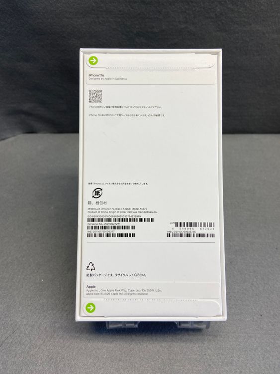 ����̤���� Apple���ȥ��� SIM�ե꡼ iPhone17e 512GB �֥�å���