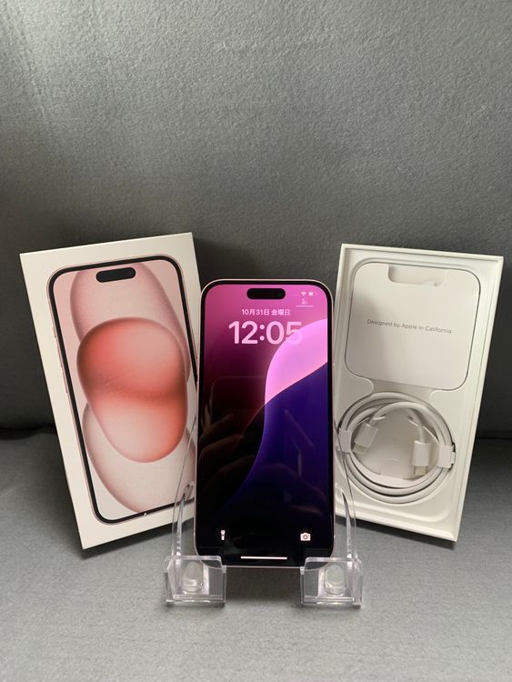超美品 Appleストア版 SIMフリー iPhone15 128GB ピンク色