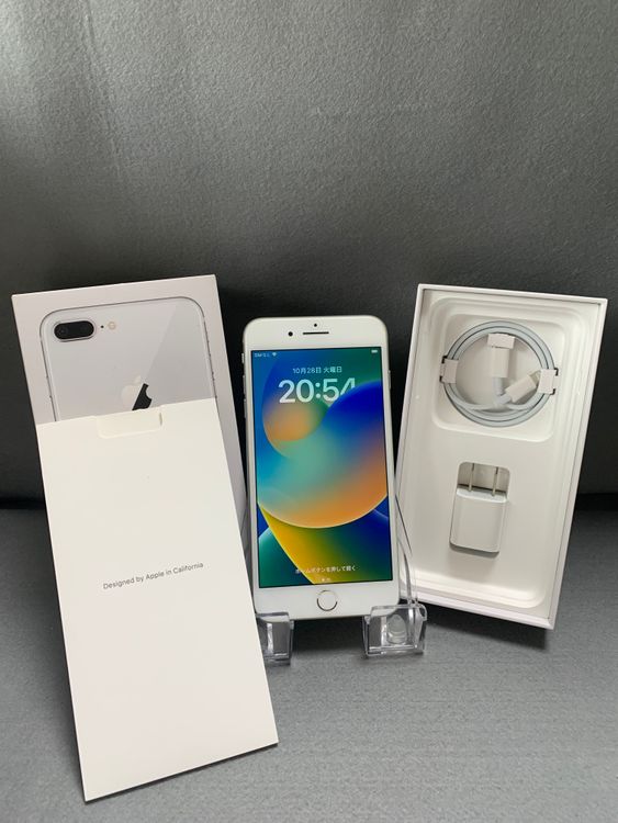 中古 国内版 SIMフリー iPhone8 Plus 256GB シルバー色