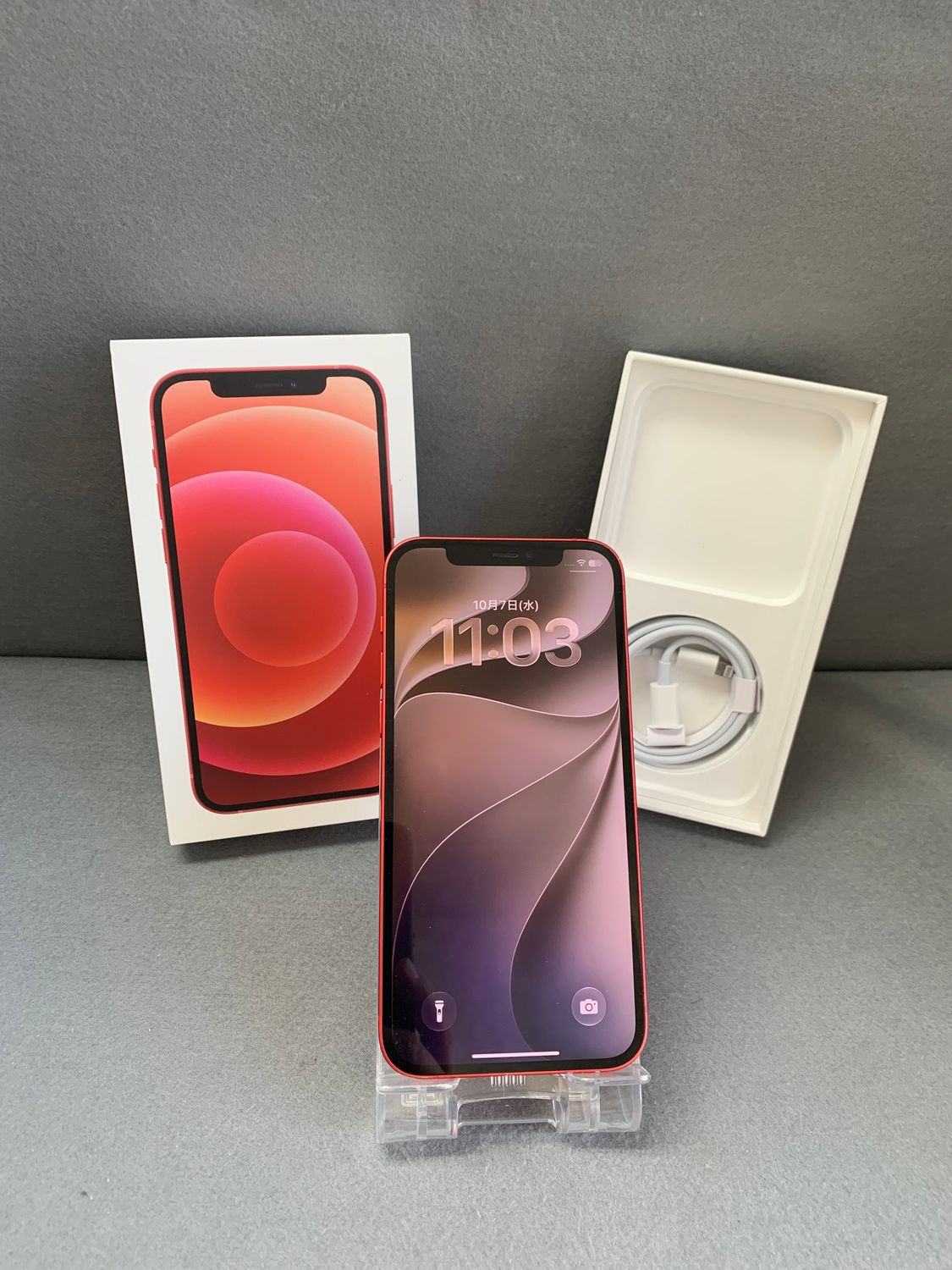ムスビー｜美品 Appleストア版 SIMフリー iPhone12 256GB レッド色