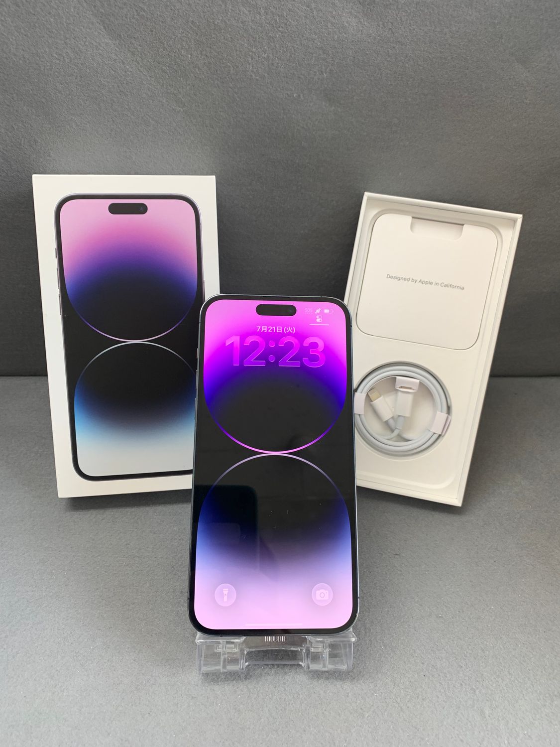 ムスビー｜美品 国内版 SIMフリー iPhone14 Pro Max 256GB ディープ