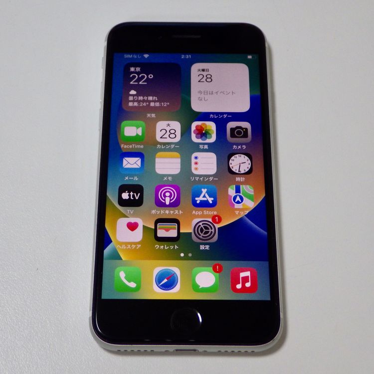 SIM�ե꡼ iPhone SE(�裲����) 64GB �ۥ磻�� ����91% ����̵��