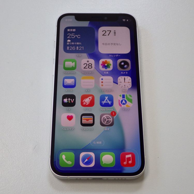 SIM�ե꡼ iPhone12 mini 128GB �ۥ磻�� ����100% ����̵��