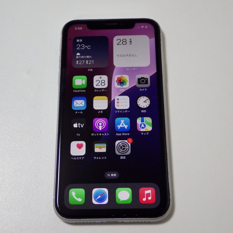 SIM�ե꡼ iPhoneXR 128GB  ����74% �ۥ磻�� ����̵��