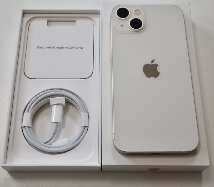 Apple�� SIM�ե꡼ iPhone13 128GB �ۥ磻�� ����100% ����̵��
