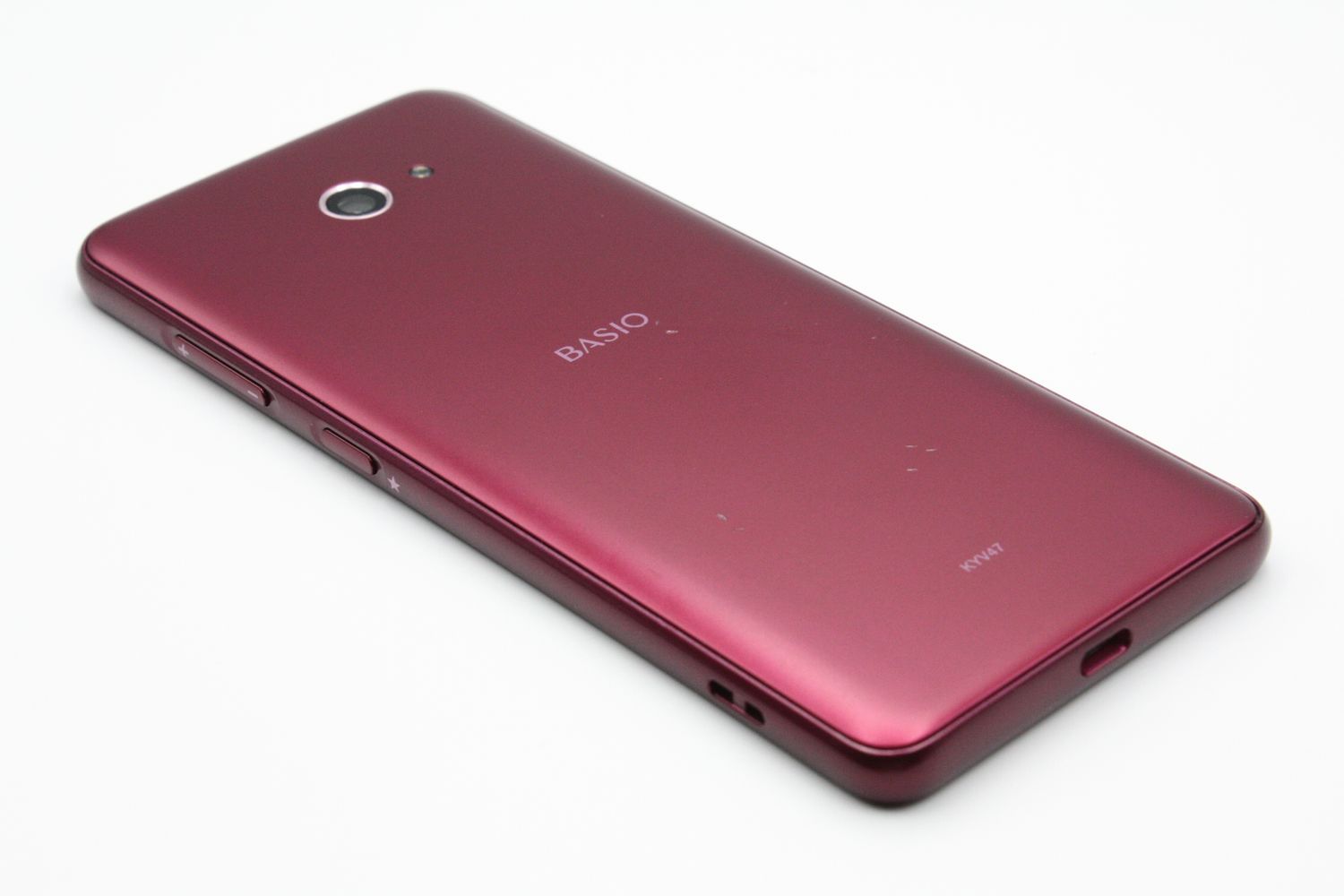 ムスビー｜訳あり特価 BASIO4 KYV47 SIMロック解除済み ワインレッド C