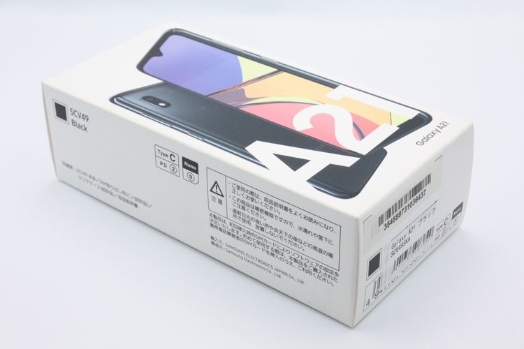���� Galaxy A21 ����ץ� SCV49 SIM���å�����Ѥ� �֥�å� A���