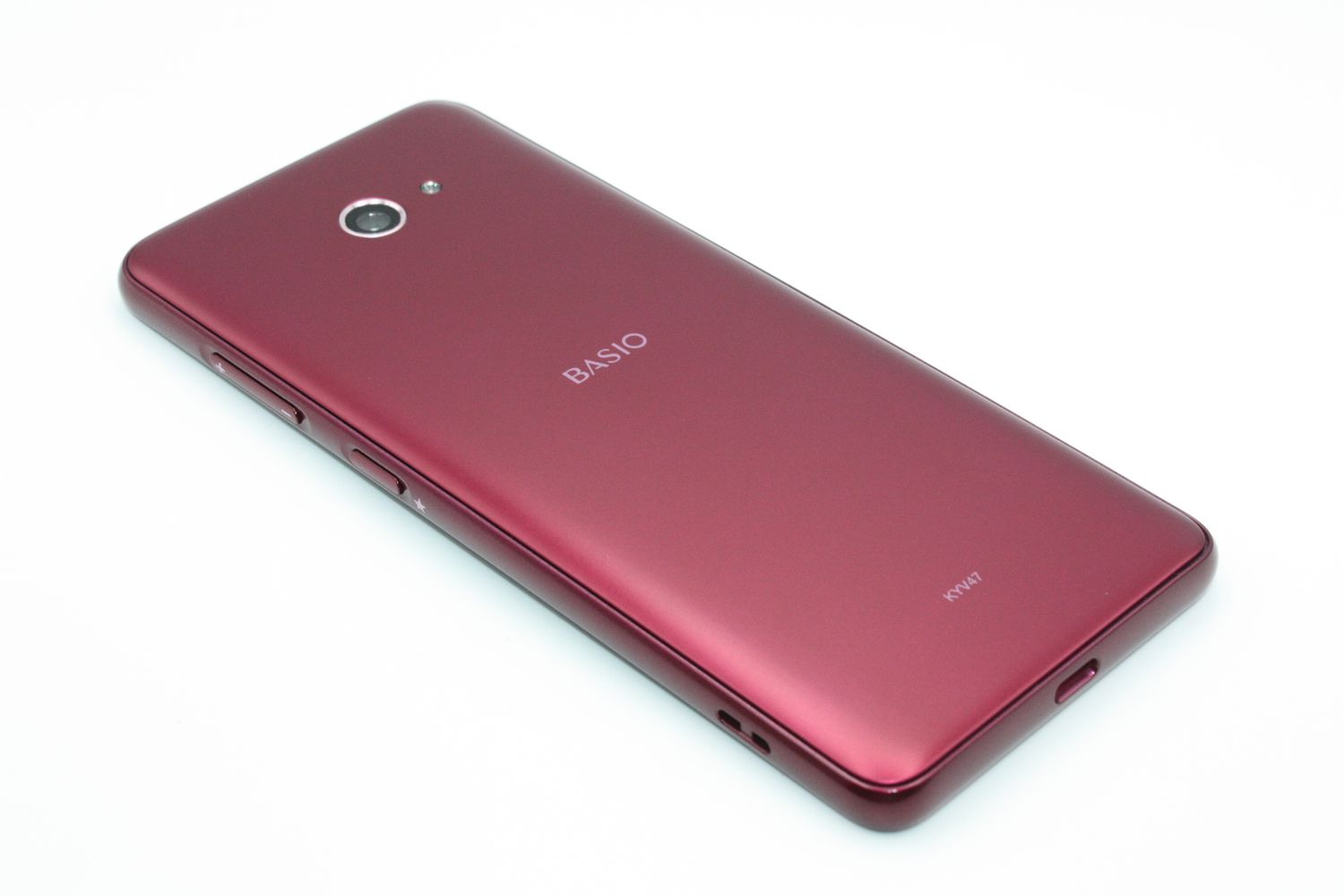 ムスビー｜BASIO4 KYV47 ワインレッド SIMロック解除済み