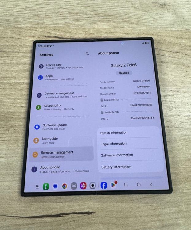 ʡAndroid Galaxy Z Fold 6256gbSIMե꡼