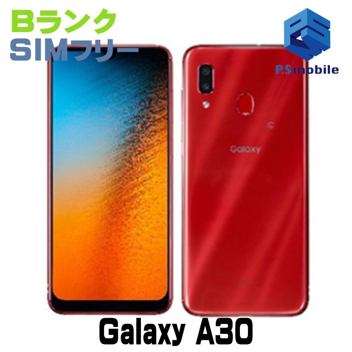 ムスビー｜☆良品中古☆SCV43-u Galaxy A30 レッド J214158-【Galaxy 