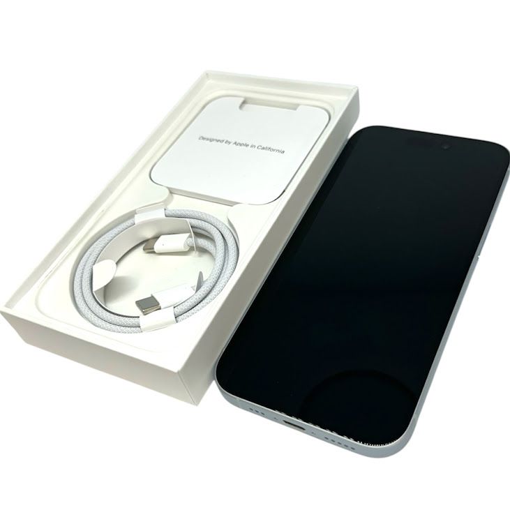 �ڥХåƥ꡼100%��iPhone��15��128GB���֥롼��SIM�ե꡼�����եȥХ���
