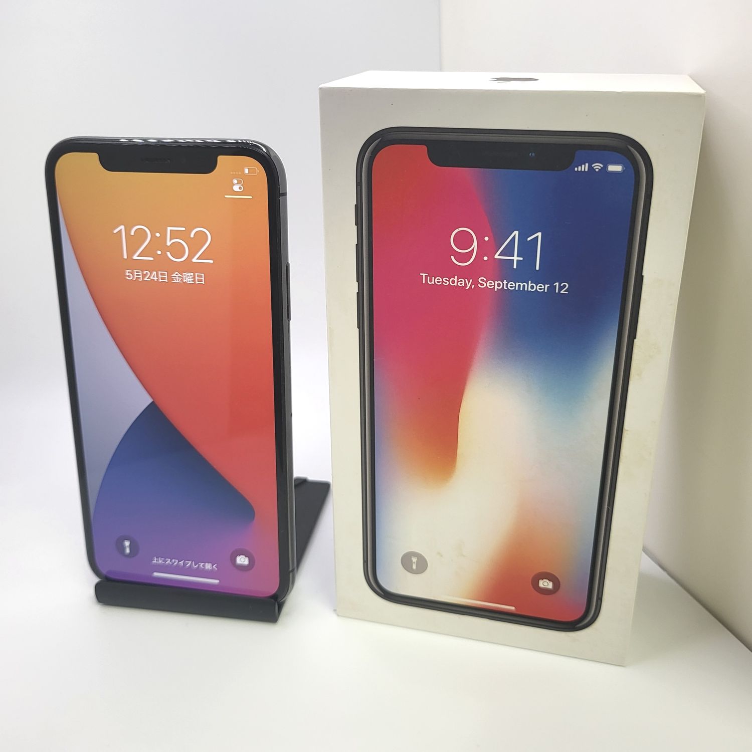 ムスビー｜iPhone X ブラック 256GB SIMフリー バッテリー100％ 送料  