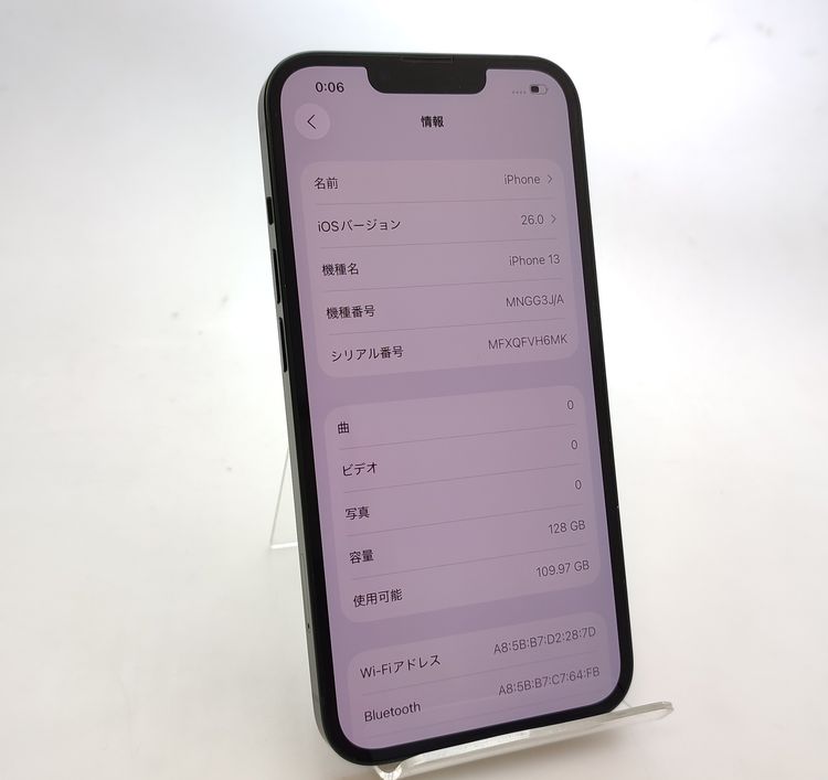 ʡ iPhone13 128GB ꡼ SIMå Хåƥ꡼85%