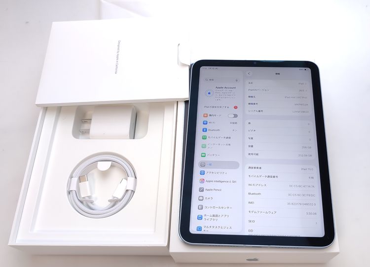 �����ʡ� iPad mini (A17Pro) 256GB �֥롼 SIM�ե꡼ ��Ƚ�� 100%