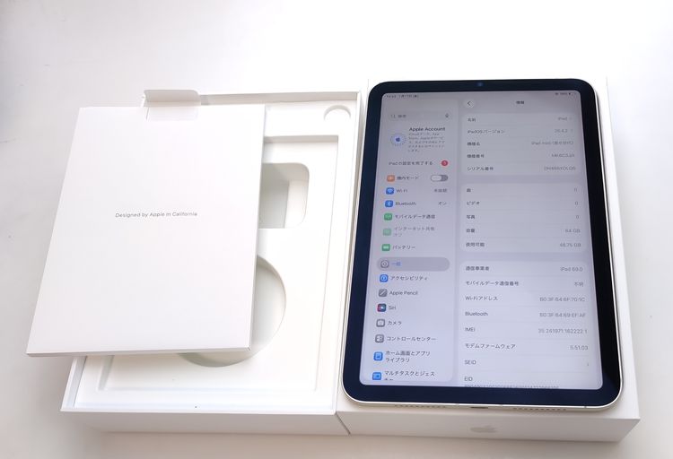 ������ʡ� iPad mini6 (��6����) 64GB �������饤�� SIM�ե꡼ ��Ƚ�� 83%