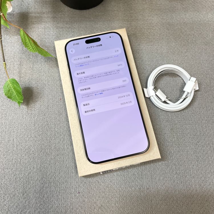 �Хåƥ꡼ 94% iPhone 16ProMax 256GB �֥�å� ������ SIM�ե꡼