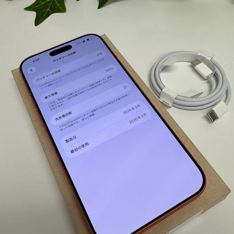 �Хåƥ꡼100% iPhone 17ProMax 256GB ����� ������ SIM�ե꡼