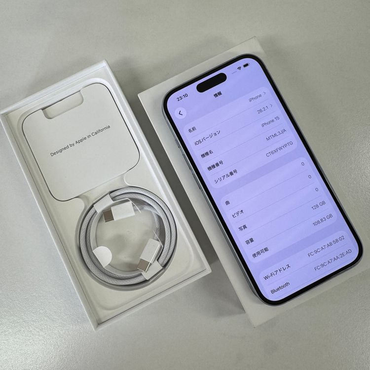 ����Ʊ�� iPhone15 128GB �֥롼 ������SIM�ե꡼ ����̵��